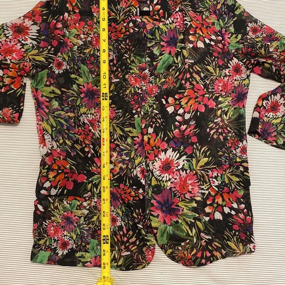 MATERIAL GIRL floral sheer blazer SZ L - Picture 10 of 10